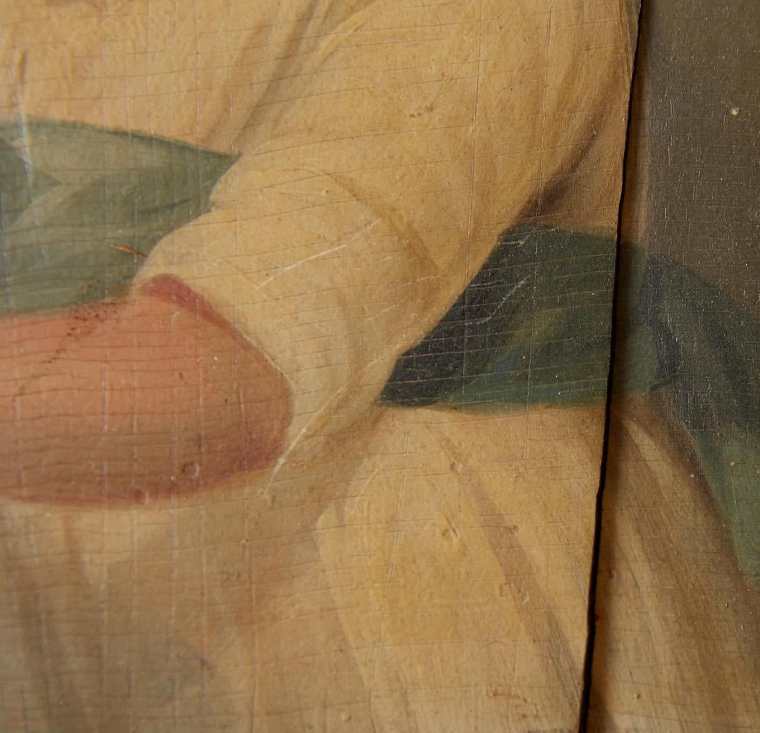 Damage to Old Portrait Painting Damage to Old Painting