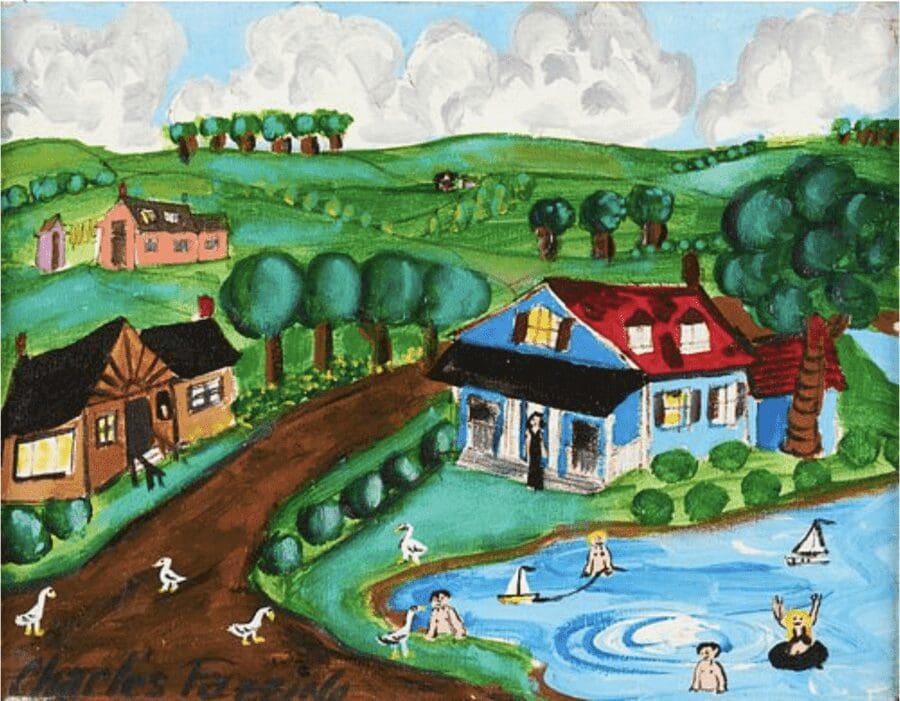 Charles-Fazzino-Lakeside-Town-2-3