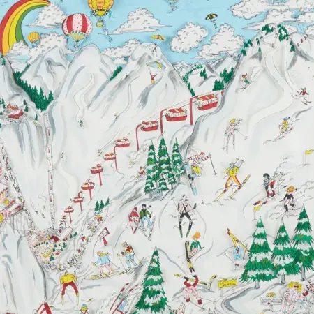 Charles Fazzino “Ski, Ski, Ski” Mixed Media Collage Charles Fazzino Charles Fazzino “Ski, Ski, Ski” Mixed Media Collage