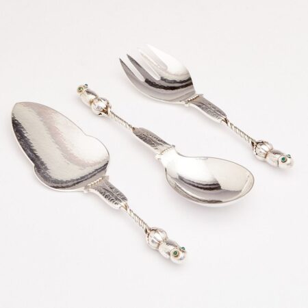Rare Georg Jensen Owl Serving Set Georg Jensen Rare Georg Jensen Owl Serving Set