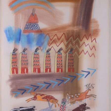 Jaune Quick-To-See Smith Pastel Black Elk’s Dream C Jaune Quick-To-See Smith Jaune Quick-To-See Smith Pastel Black Elk's Dream C