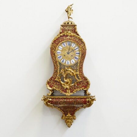 Extravagant Boulle Gilded Bracket Clock ca. 1860 Antique Clock Extravagant Boulle Gilded Bracket Clock ca. 1860