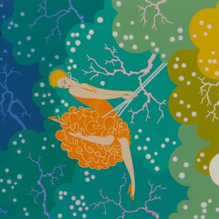 Erte “The Swing” Serigraph 1984 Erté (Romain de Tirtoff) Erte "The Swing" Serigraph 1984