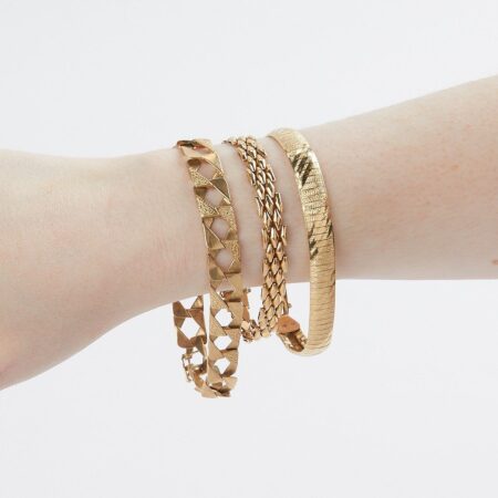 3 Yellow Gold Bracelets 14k & 10k – 32.38 DWT 10 K Gold 3 Yellow Gold Bracelets 14k & 10k - 32.38 DWT