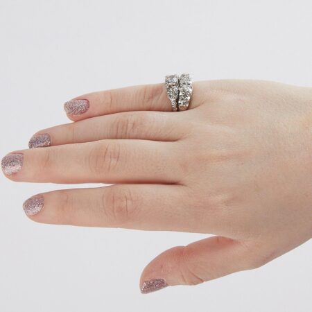 Vintage Wedding & Engagement Diamond Ring Set Diamond Vintage Wedding & Engagement Diamond Ring Set