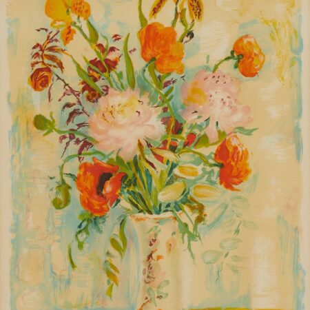 Le Pho “Bouquet of Flowers” Lithograph Le Pho Le Pho "Bouquet of Flowers" Lithograph