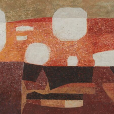 George Morrison “Landscape” Mixed Media 1953 George Morrison George Morrison "Landscape" Mixed Media 1953