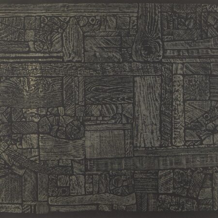 George Morrison Gold Ink Woodcut 1978 George Morrison George Morrison Gold Ink Woodcut 1978