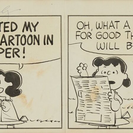 Original Peanuts Comic Strip Charles Schulz 1960 Charles Shulz Original Peanuts Comic Strip Charles Schulz 1960