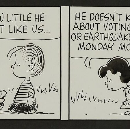 Original Peanuts Comic Strip Charles Schulz 1965 Charles Shulz Original Peanuts Comic Strip Charles Schulz 1965