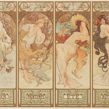 Alphonse Mucha “Seasons” Lithograph Print Alphonse Mucha Alphonse Mucha "Seasons" Lithograph Print
