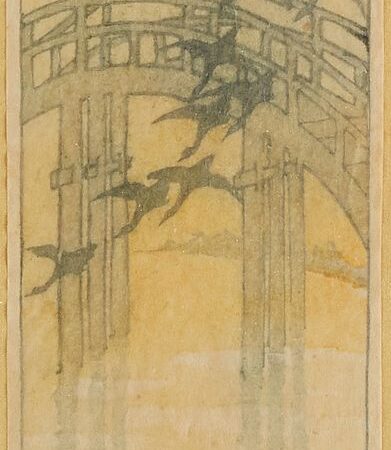 Bertha Lum “Homeward” Woodblock Print – MHCG Bertha Lum Bertha Lum "Homeward" Woodblock Print - MHCG