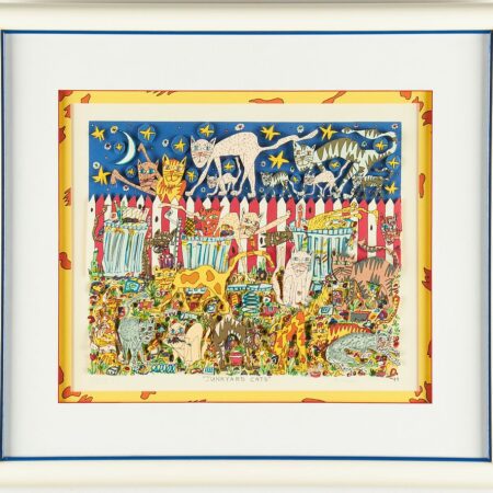 James Rizzi “Junkyard Cats” 3D Serigraph James Rizzi James Rizzi "Junkyard Cats" 3D Serigraph
