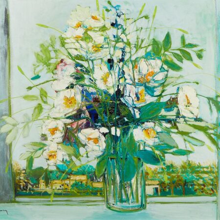 Michel Henry “Anemones Blanches” Still Life Painting Michel Henry Michel Henry "Anemones Blanches" Still Life Painting