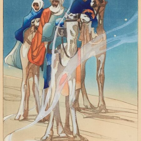 Bertha Lum 1921 Large Three Wise Men Woodblock Bertha Lum Bertha Lum 1921 Large Three Wise Men Woodblock