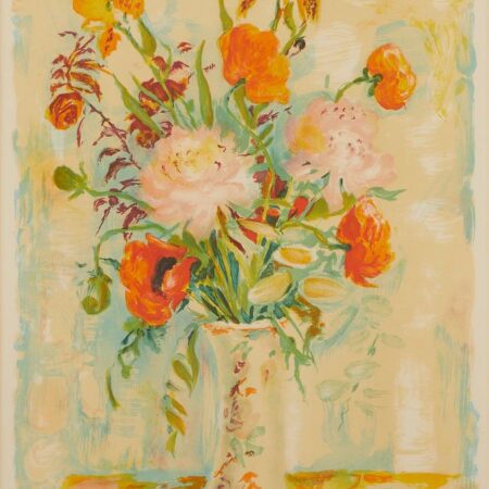 Le Pho “Bouquet of Flowers” Lithograph Le Pho Le Pho "Bouquet of Flowers" Lithograph