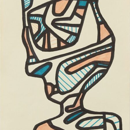 Jean Dubuffet “Le Verre d’Eau III” Original Drawing 1966 Jean Dubuffet Le Monde Gallery" along the verso