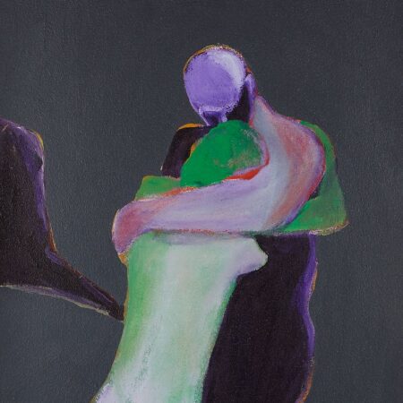 Fritz Scholder Couple Embracing Oil on Paper Fritz Scholder Fritz Scholder Couple Embracing Oil on Paper