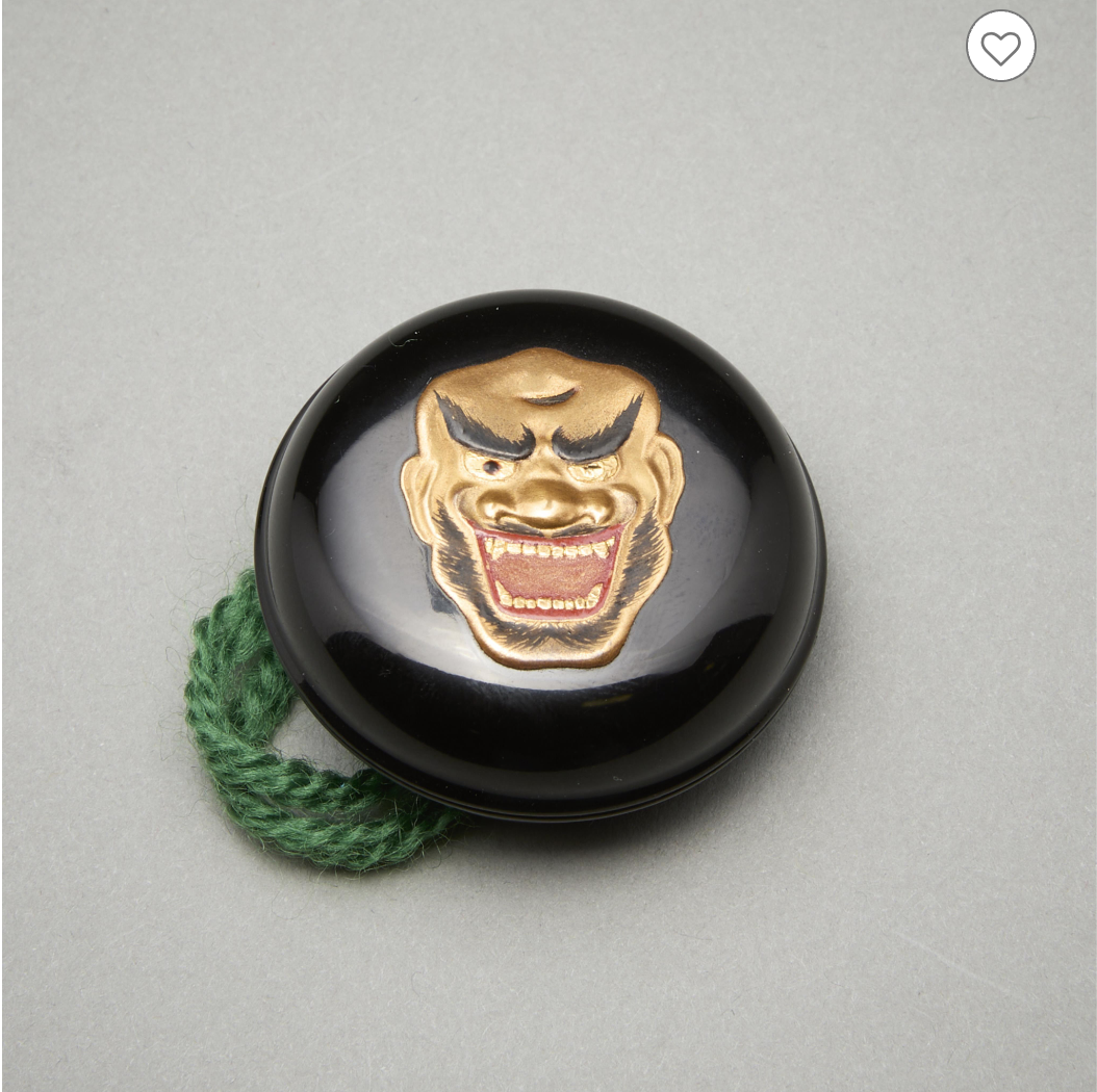Unryuan "Demon Mask Manju" Lacquer Netsuke 1992